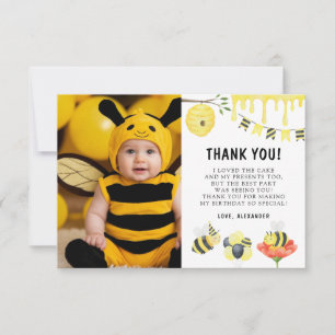 Tarjeta de agradecimiento para la fiesta de cumple