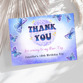 Tarjeta de agradecimiento para la fiesta de cumple