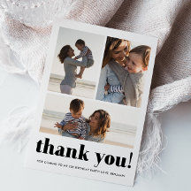 Tarjeta de agradecimiento para la fiesta de cumple