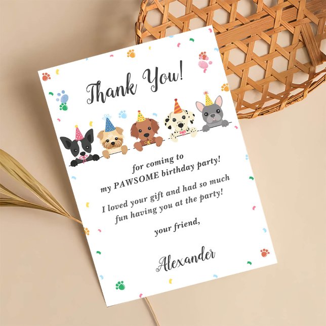 Tarjeta de agradecimiento para la fiesta de cumple (Subido por el creador)