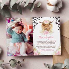 Tarjeta de agradecimiento para la fiesta de cumple