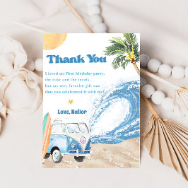 Tarjeta de agradecimiento para la fiesta de cumple