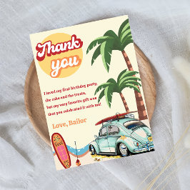 Tarjeta de agradecimiento para la fiesta de cumple