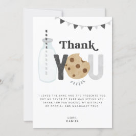 Tarjeta de agradecimiento para la fiesta de cumple