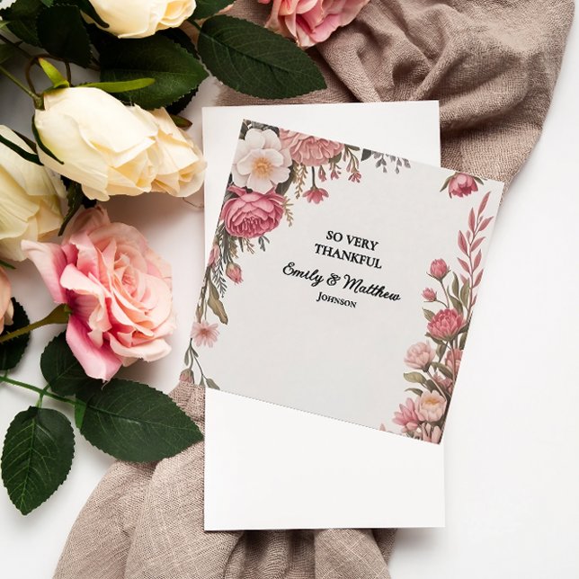 Tarjeta de agradecimiento para la flor rosa del di (Subido por el creador)