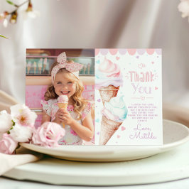 Tarjeta de agradecimiento para la foto de cumpleañ