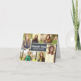 Tarjeta de agradecimiento para la graduación de la