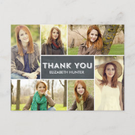 Tarjeta de agradecimiento para la graduación de la