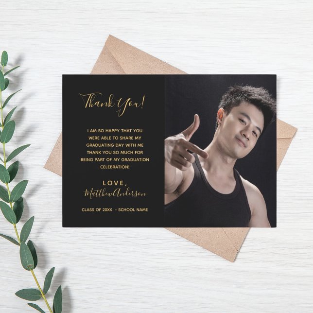 Tarjeta de agradecimiento para la graduación de la (Subido por el creador)