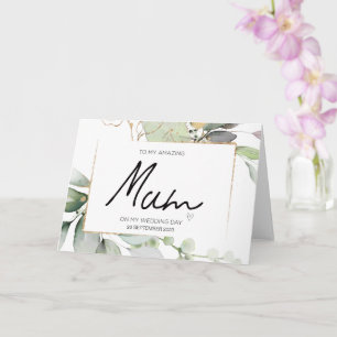 Tarjeta de agradecimiento para la madre de la novi