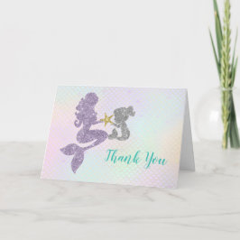 Tarjeta de agradecimiento para la madre y el niño 