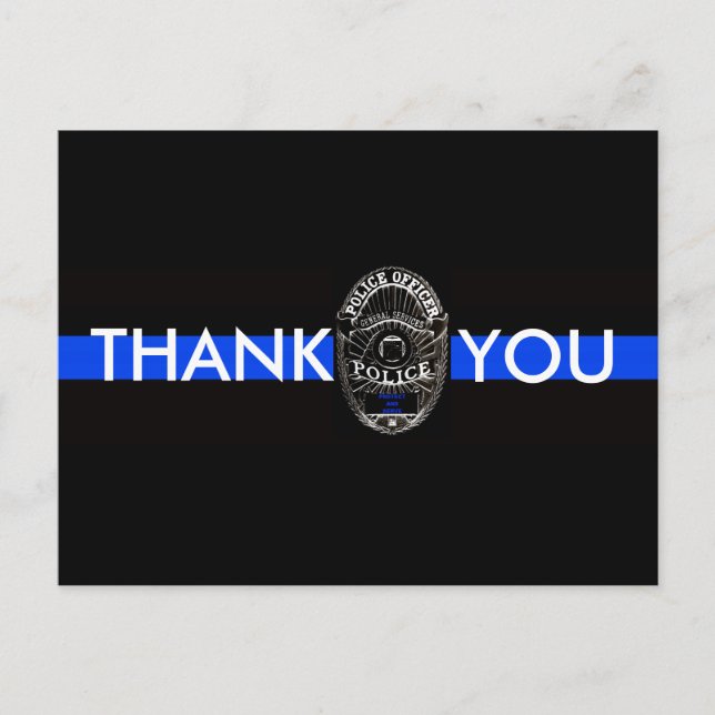 TARJETA DE AGRADECIMIENTO PARA LA POLICÍA (Anverso)