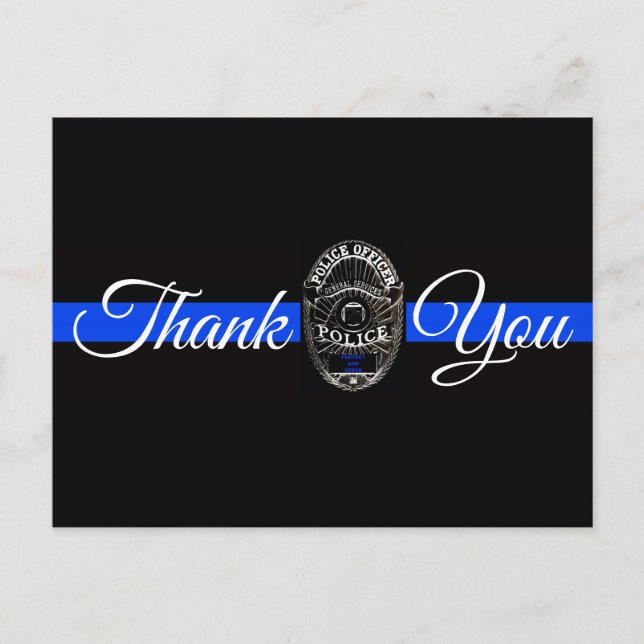 TARJETA DE AGRADECIMIENTO PARA LA POLICÍA (Anverso)