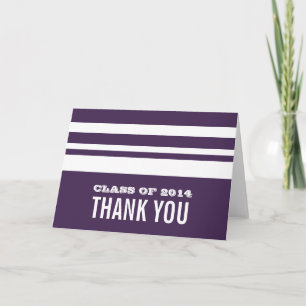 Tarjeta de agradecimiento para las franjas negrita