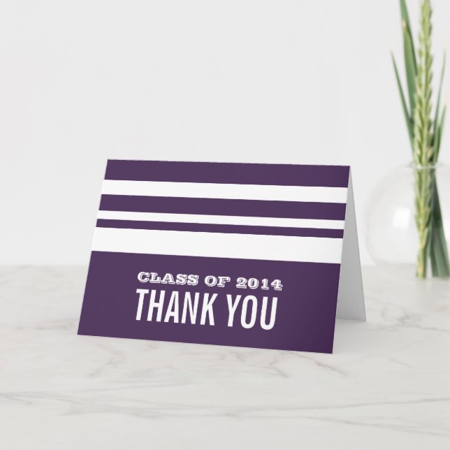 Tarjeta de agradecimiento para las franjas negrita (Anverso)