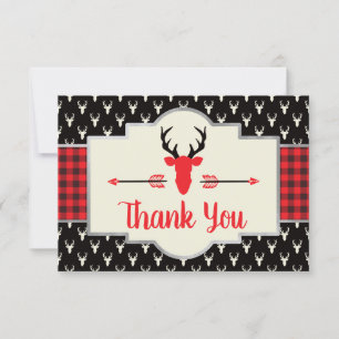 Tarjeta de agradecimiento para los Antlers de Wood