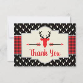 Tarjeta de agradecimiento para los Antlers de Wood