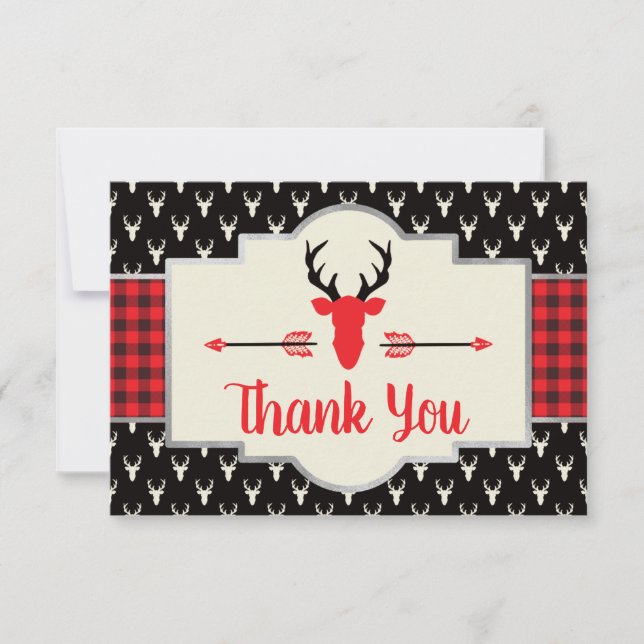 Tarjeta de agradecimiento para los Antlers de Wood (Anverso)