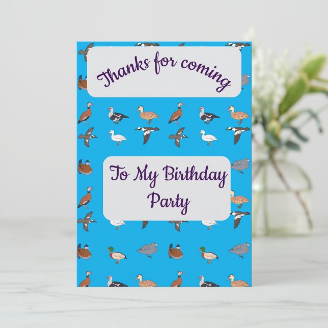 Tarjeta de agradecimiento para los duques (Anverso de pie)