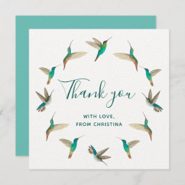 Tarjeta de agradecimiento para los Hummingbirds Tu