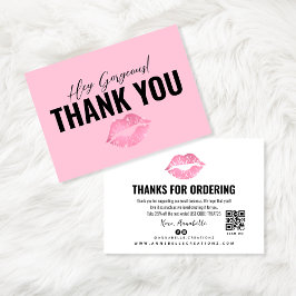Tarjeta de agradecimiento para los Lips de Beso Ro