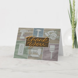 Tarjeta de agradecimiento para los oficios de cons