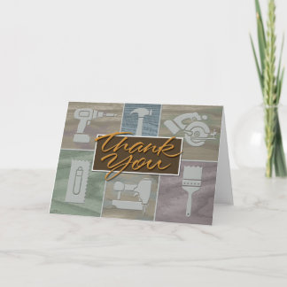 Tarjeta de agradecimiento para los oficios de cons