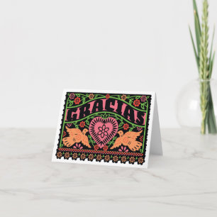 Tarjeta de agradecimiento para Lovebirds