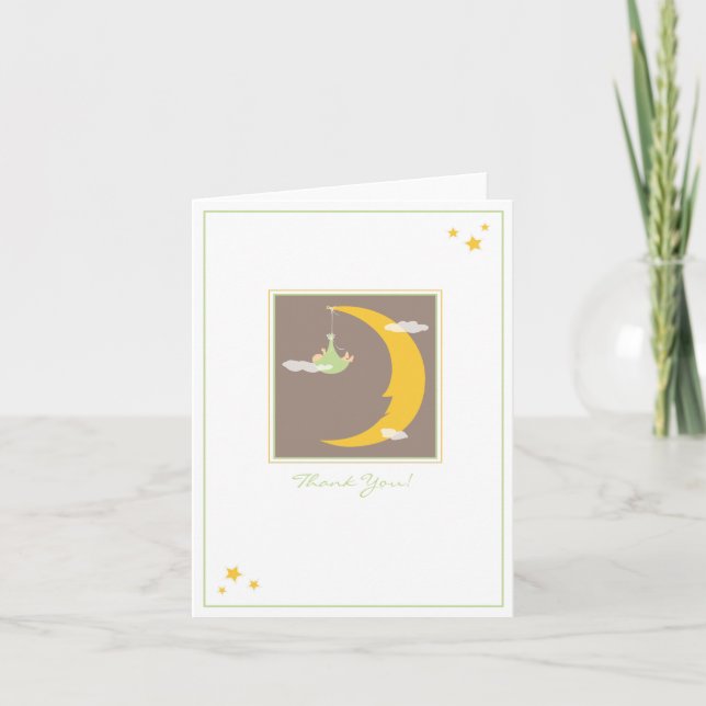 Tarjeta de agradecimiento para Luna y Estrellas (Anverso)