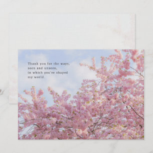 Tarjeta de agradecimiento para madres, maestros, c
