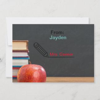 Tarjeta de agradecimiento para maestros al volver 