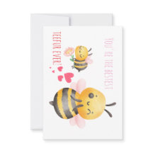 Tarjeta de agradecimiento para maestros de abeja d