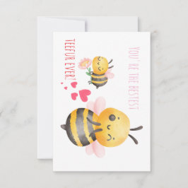 Tarjeta de agradecimiento para maestros de abeja d