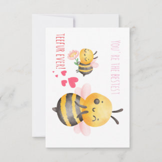Tarjeta de agradecimiento para maestros de abeja d