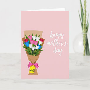 Tarjeta de Agradecimiento para Mamá con Ramo Flora