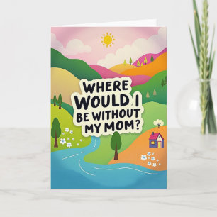 Tarjeta de Agradecimiento para Mamá Idílica