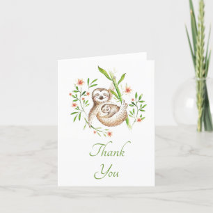 Tarjeta de agradecimiento para mamá y bebés