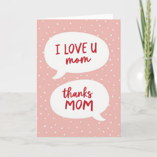 Tarjeta de agradecimiento para mamás de lunares ro