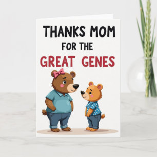 Tarjeta de agradecimiento para mamás osas amorosas