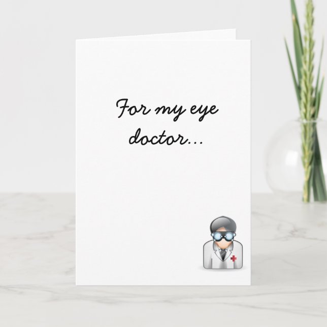 Tarjeta De Agradecimiento Para mi médico ocular (Anverso)