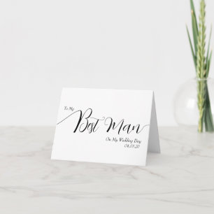 Tarjeta De Agradecimiento Para mi padrino el día de mi boda Elegante guión
