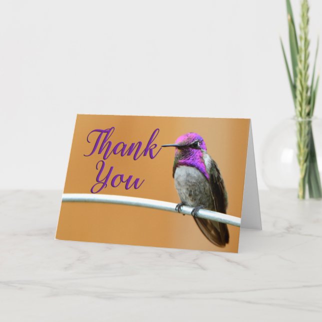 Tarjeta de agradecimiento para morado costarricens (Anverso)