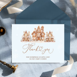 Tarjeta de agradecimiento para Navidades de invier