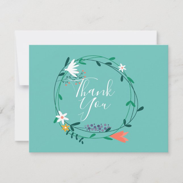 Tarjeta de agradecimiento para negocio de guirnald (Anverso)
