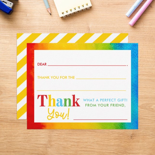 Tarjeta de agradecimiento para niños con relleno d (Subido por el creador)
