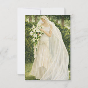 Tarjeta de agradecimiento para novia vintage