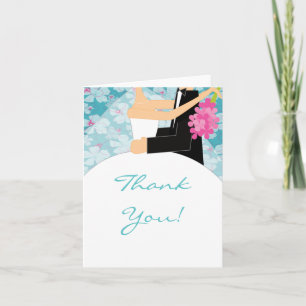 Tarjeta de agradecimiento para novios y novias con