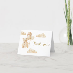 Tarjeta de agradecimiento para oso