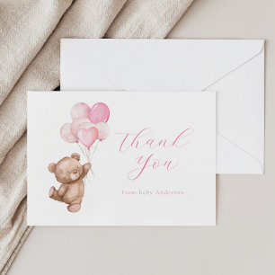 Tarjeta de agradecimiento para oso de peluche ¡Ape