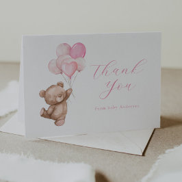 Tarjeta de agradecimiento para oso de peluche ¡Ape